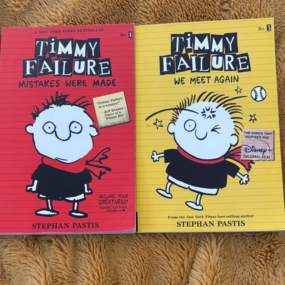 Timmy Failure Book Set by Stephan Pastis - Red and Yellow Covers